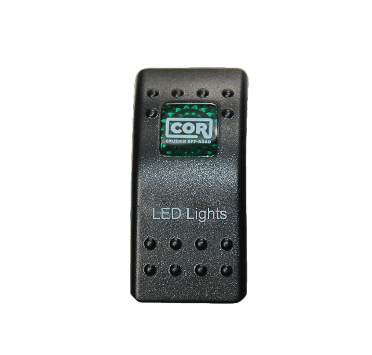 LED Snap in Rocker Switch, DPST, ON-OFF, Green LED, LED LIGHTS