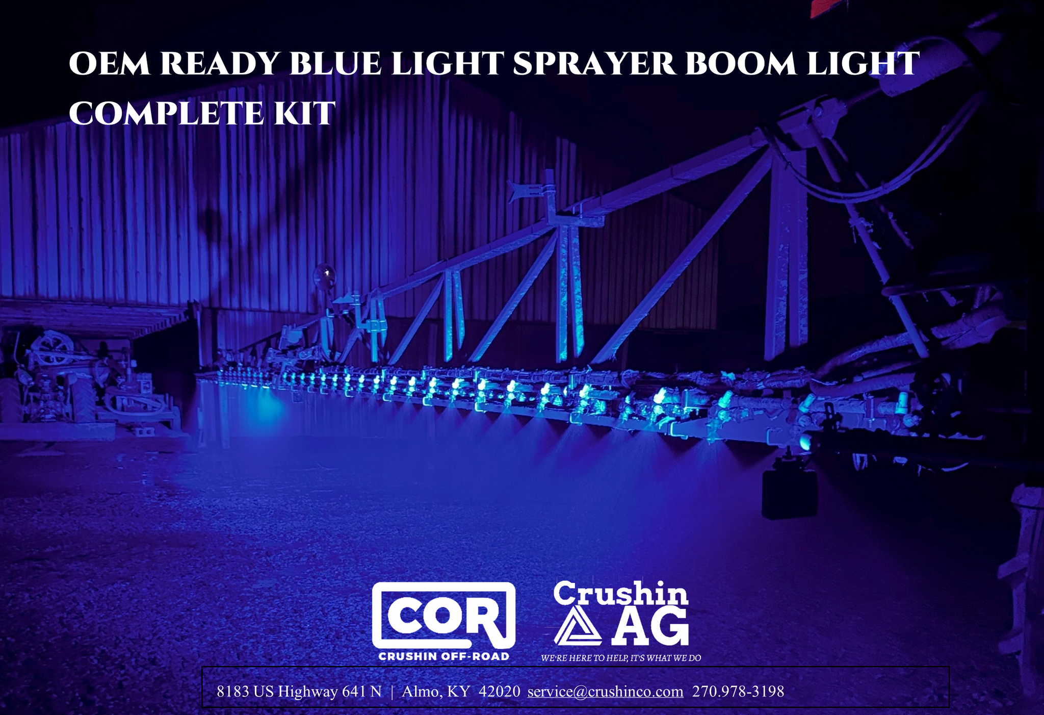 Blue LED Work Light - Agriculture Sprayer Light