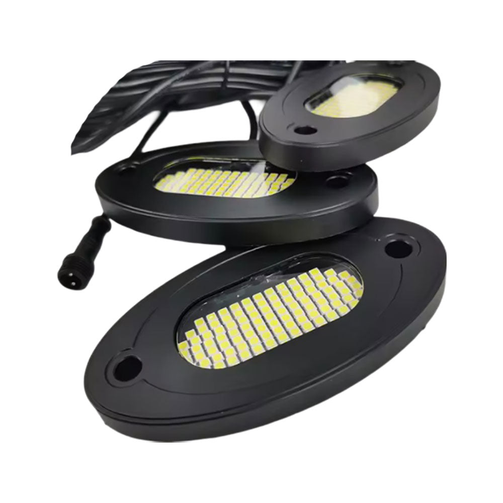 9000LM White MAX IP68 Rock Light Kit, 108w/108LED