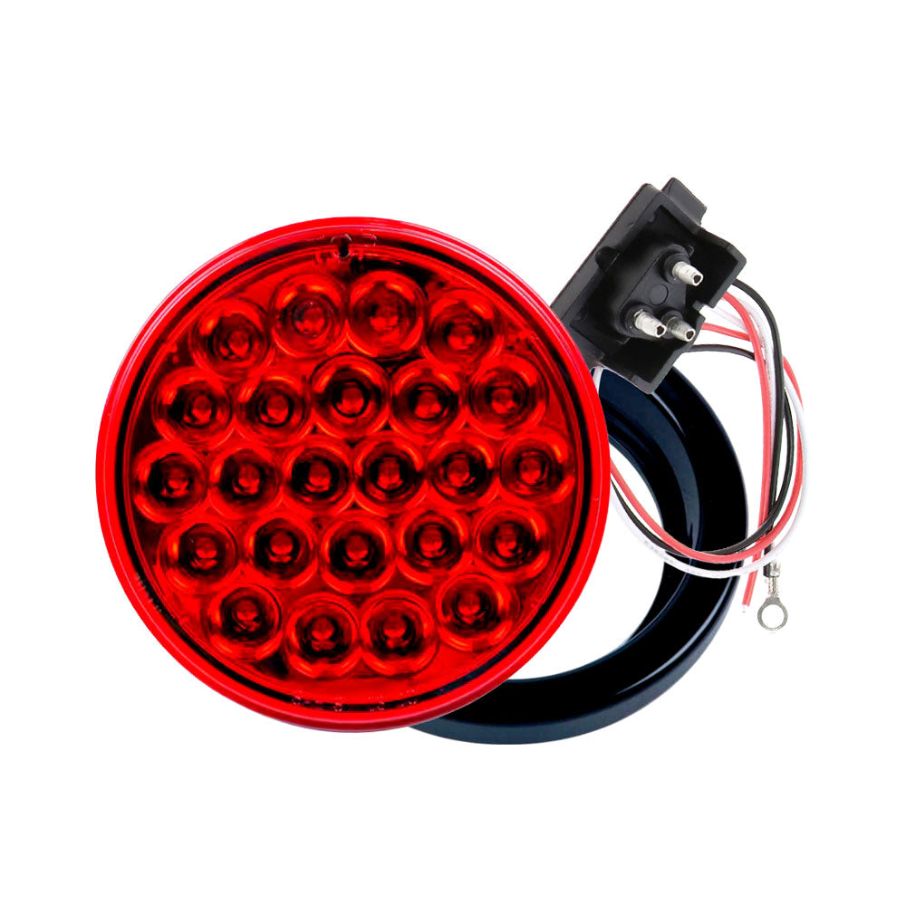4″ Red 18 Diode, Round LED Stop-Turn-Tail Light Kit