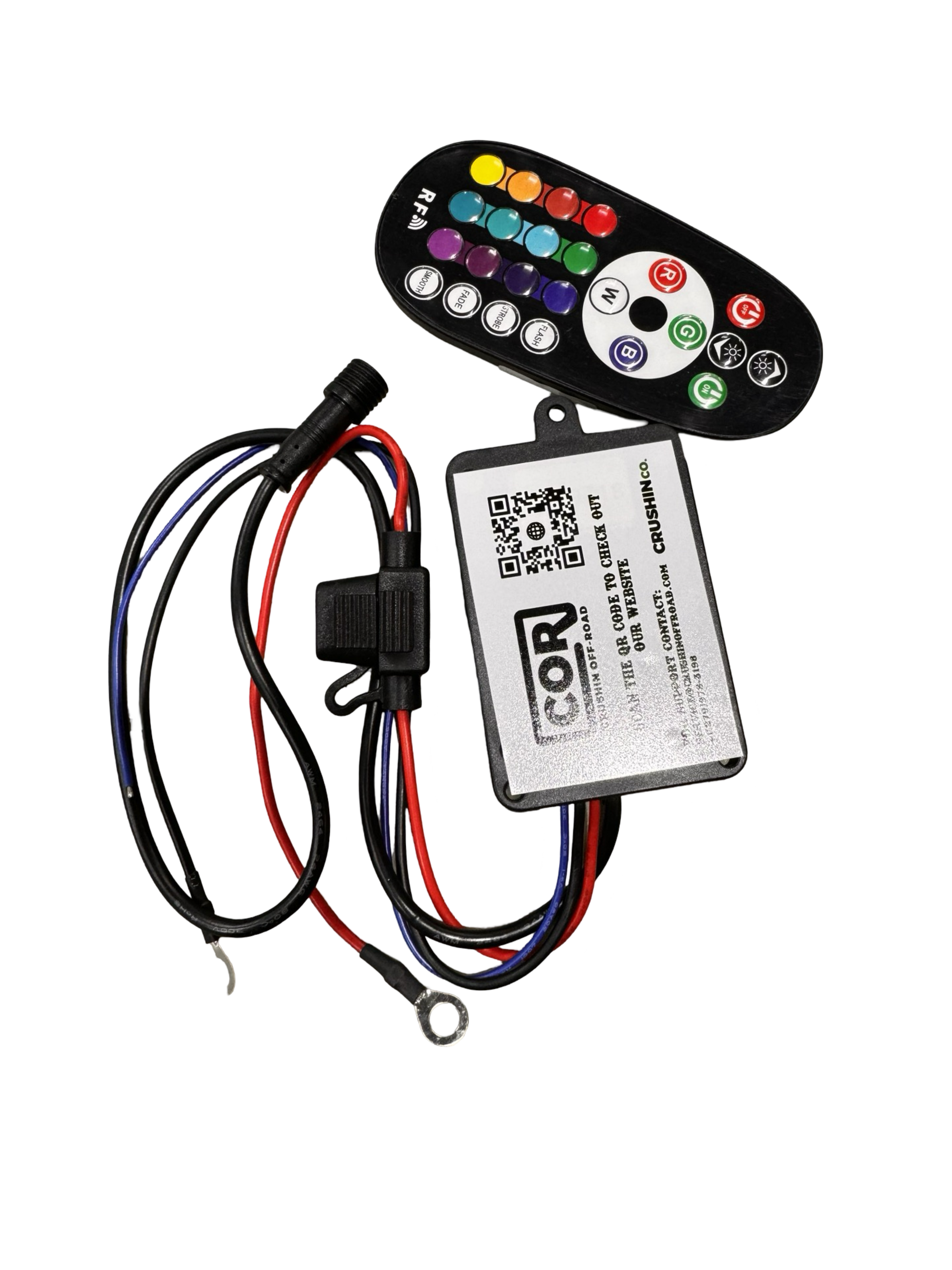 4 Wire RBG Bluetooth Controller Kit, 24 Button Remote BLEDIM App