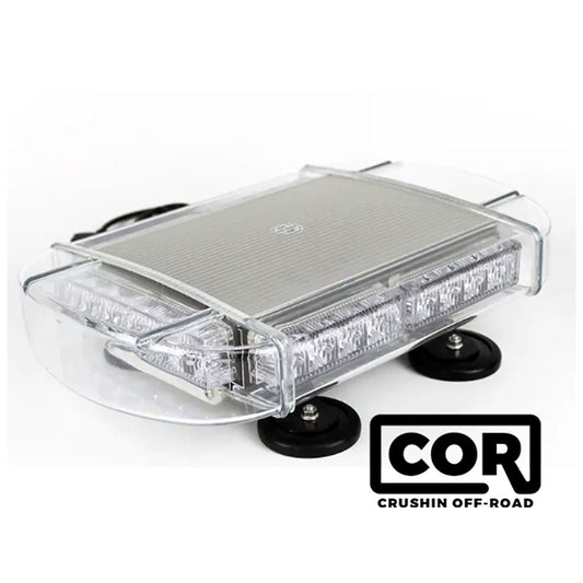 22" Dual Color White-Amber LED Strobe, Magnet - Roof Mount Light Bar