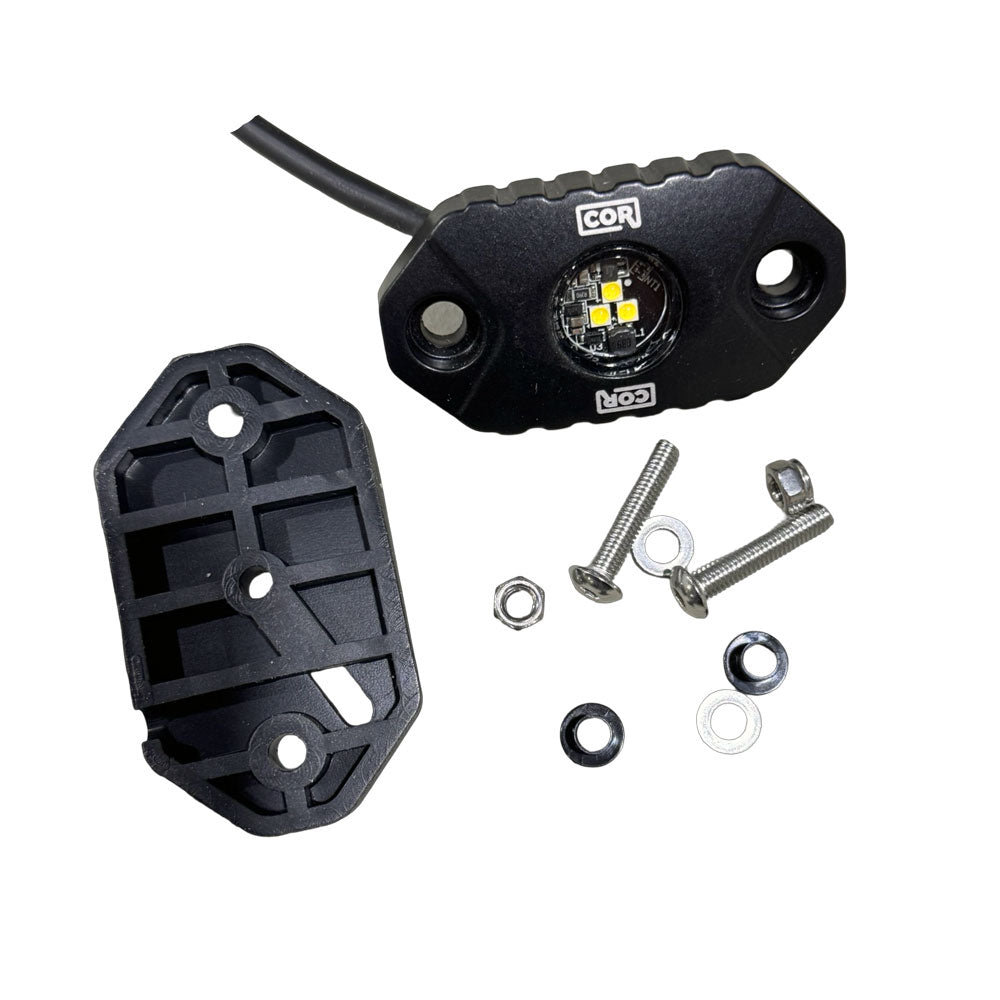 MINI-X Series - White Rock Light  Kit, IP69k, 4 Piece Kit: Complete