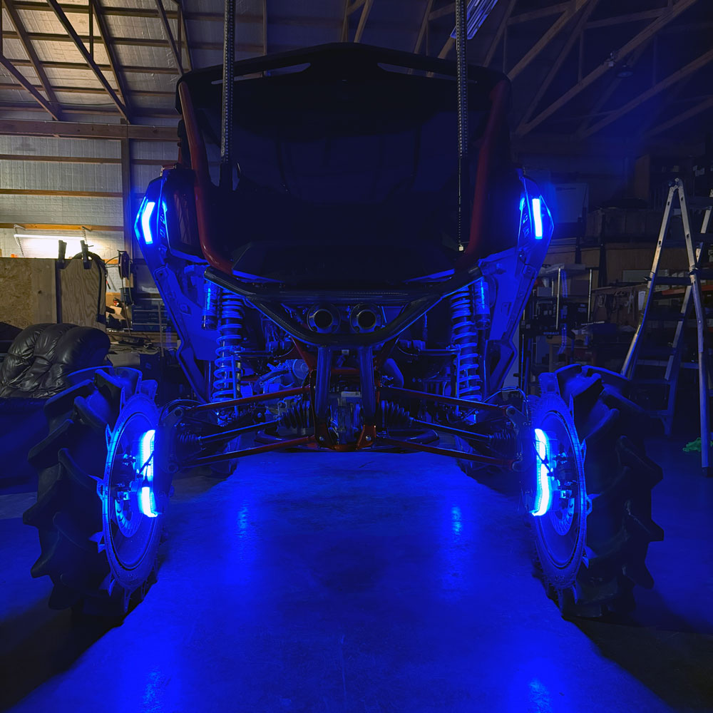 4' Blue LED Portal Light Strip Kit, Double Row