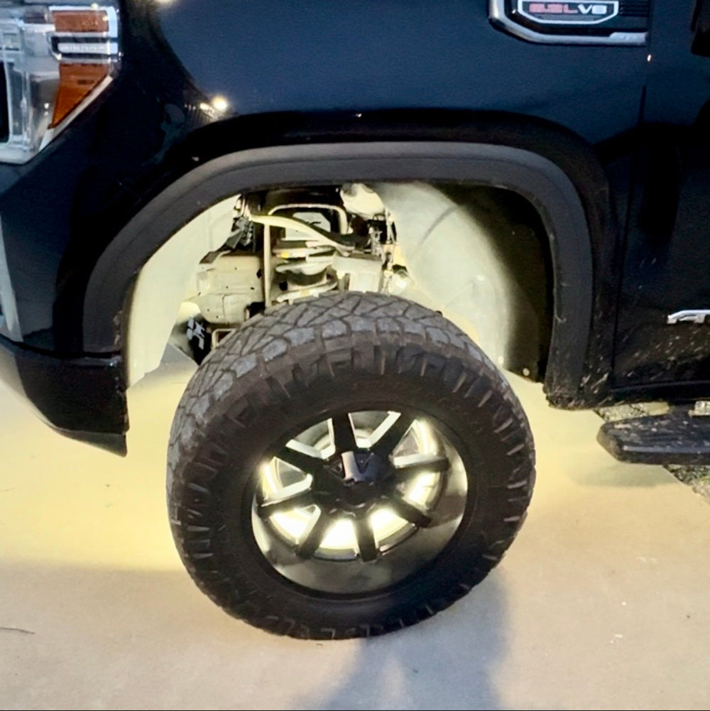 4 PC, 5 Row LED Bright White Wheel Light Kit