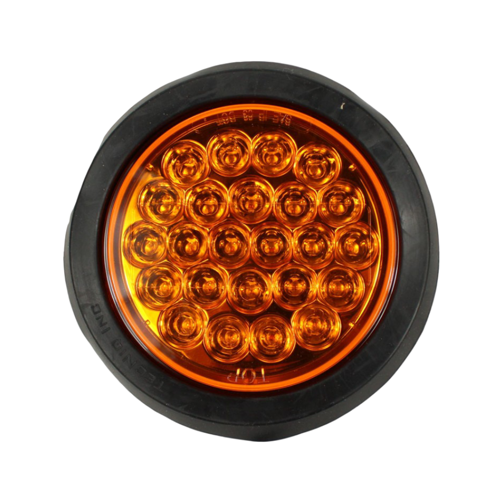 4″ Round 23 Diode Amber LED Mirror Finished LED Kit