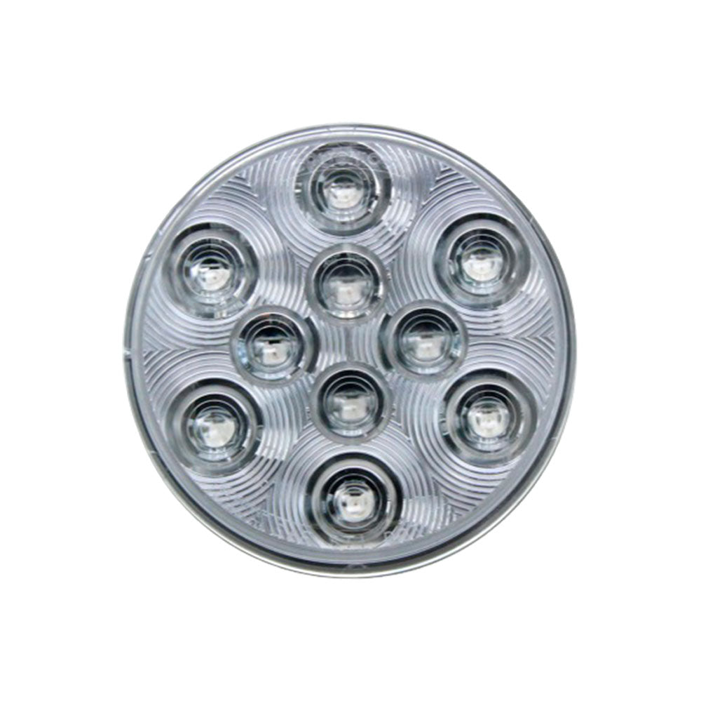 4″ Clear Lens 10 Diode LED Round, Stop-Turn-Tail Light Kit