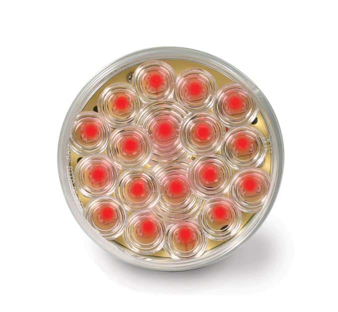 4″ Round Clear Lens, Red 18 Diode, LED Light Kit
