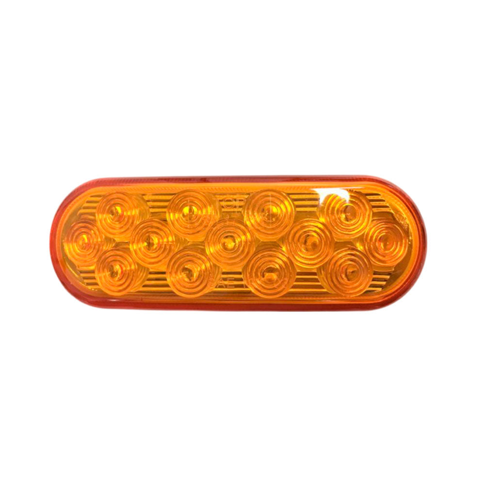 6 1/2″ Amber Oval 24 Diode Mirrored LED Stop-Turn-Tail LED Kit