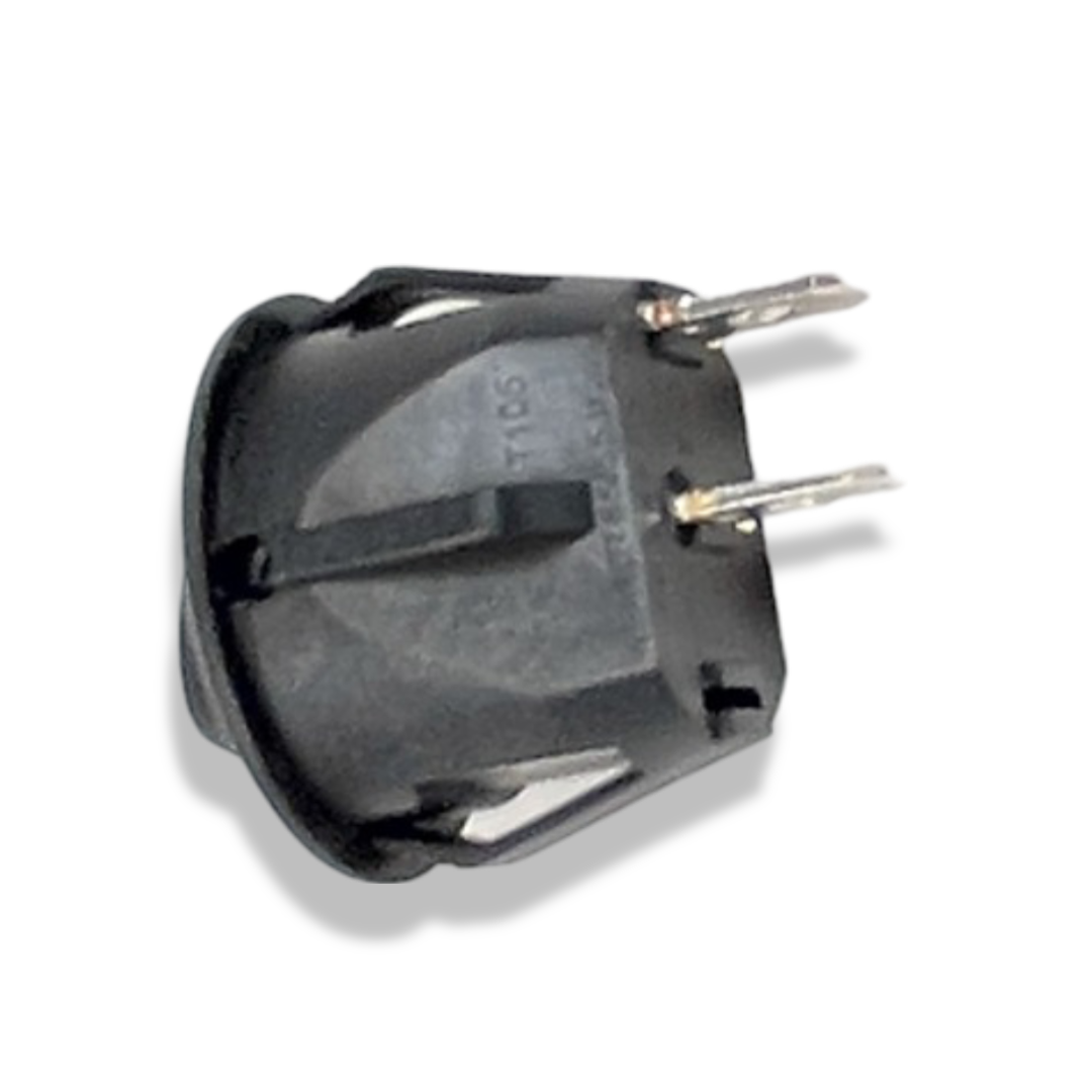 Round Black Rocker Switch, SPST, 20mm