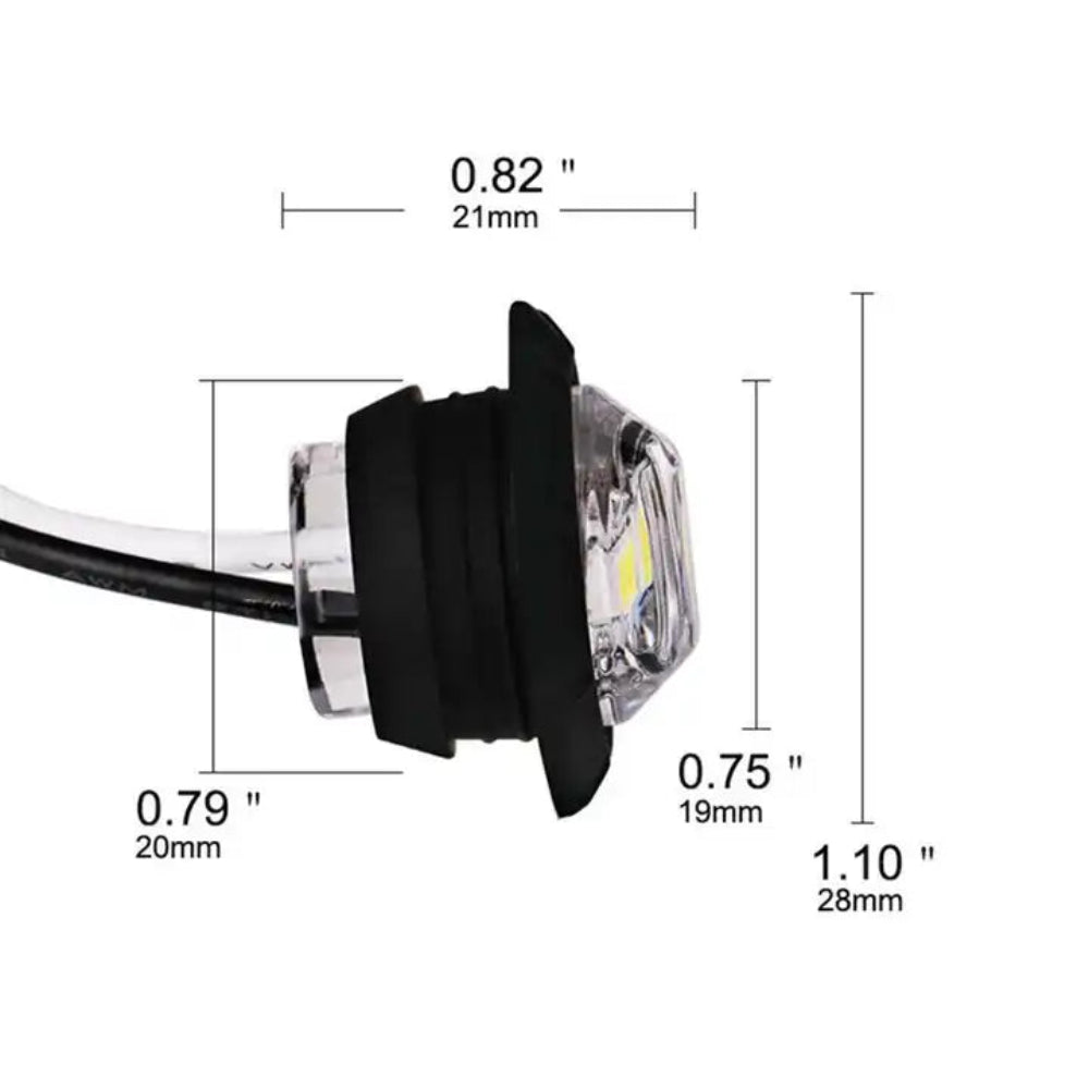 LED Round Marker Lights, 3/4