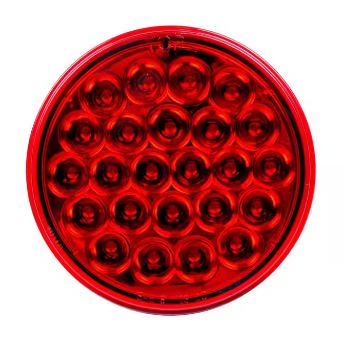 4″ Red 18 Diode, Round LED Stop-Turn-Tail Light Kit