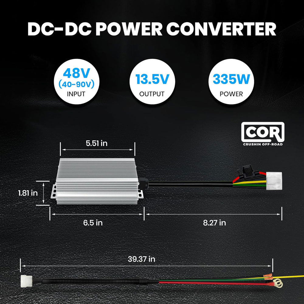 Step Down Voltage Converter, 48v-12v, 30A Output/12v
