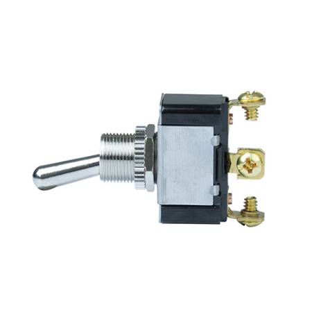 Heavy Duty Momentary Rocker Switch, 10A, DPDT, ON-OFF-ON, Cole Hersee 55054