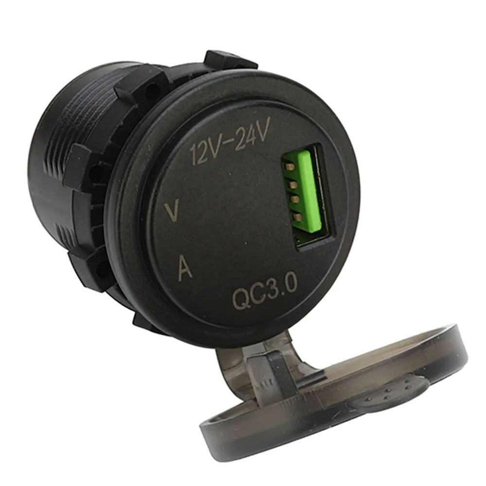 Blue LCD Volt & Ammeter, Quick Charge USB Port, USB-3.0