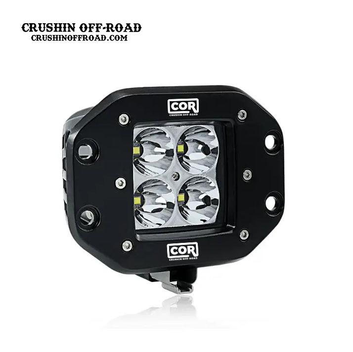 2" Flush Mount, Square Flood LED Work Light