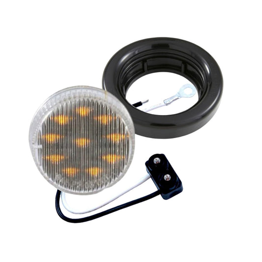 2" Clear Lens Amber LED Trailer Marker Lights