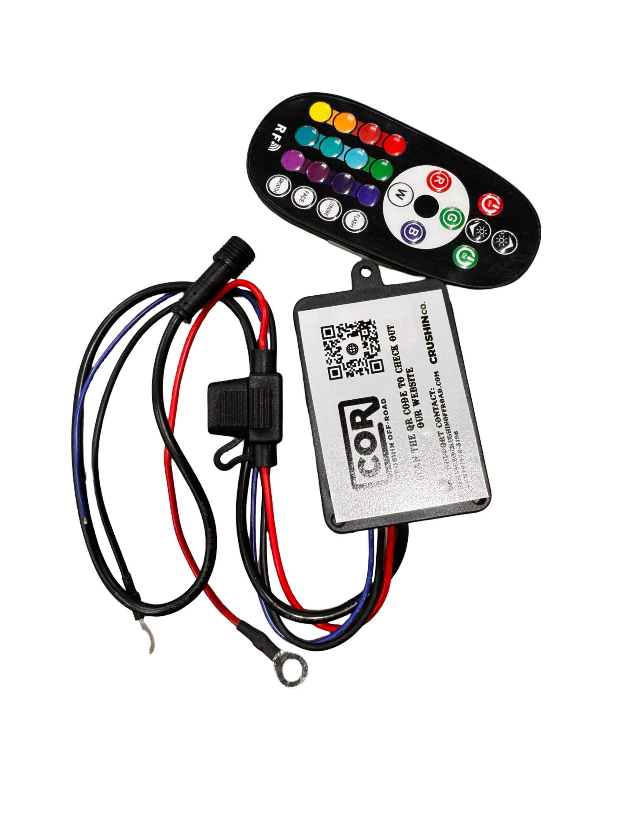 4 Wire RBG Bluetooth Controller Kit, 24 Button Remote BLEDIM App