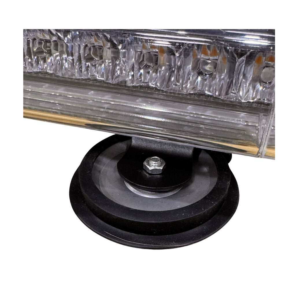 White-Amber LED Strobe, Roof Mount, Magnet Mount