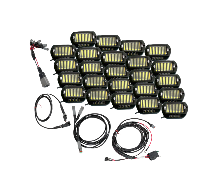 EXTREME 9100 Lumen PURE WHITE Waterproof Rock Light Kits