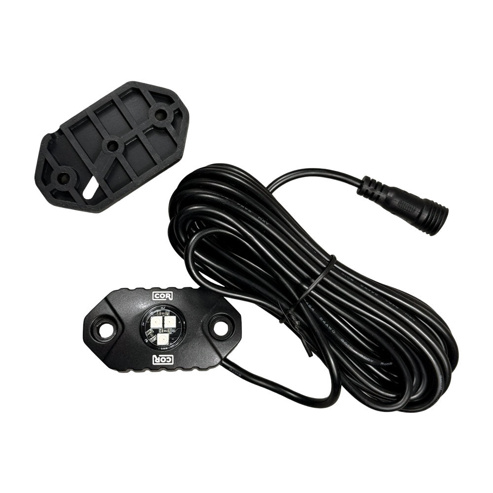 MINI-X Series - RGB Rock Light  Kit, IP69k, 4 Piece Kit: Complete