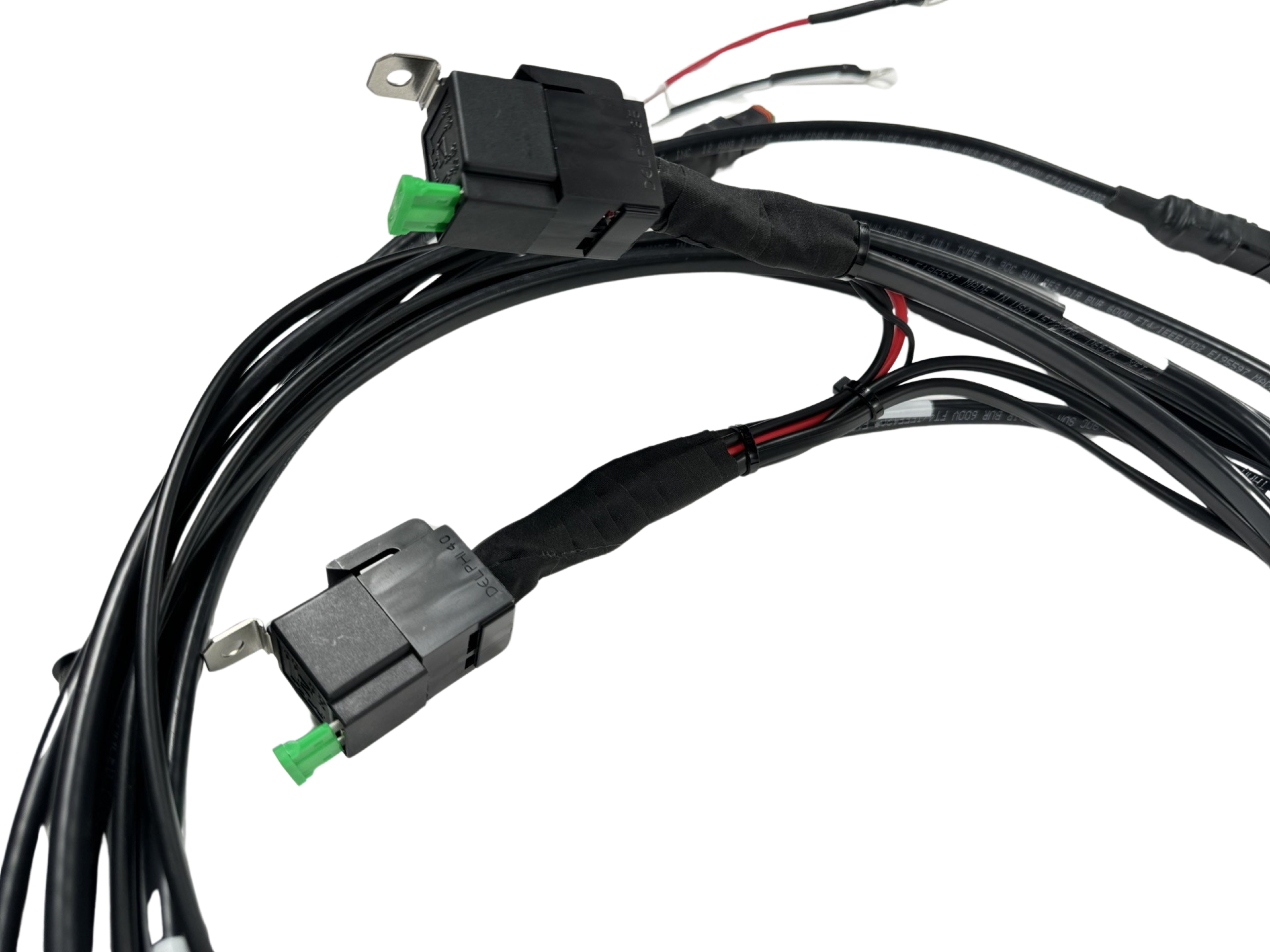 Rock Light Dual Relay, Dual Switched Battery Power Harness 12awg