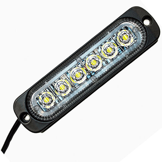 4 1/2" 6 LED Amber Synchronous Flashing/Strobe Light