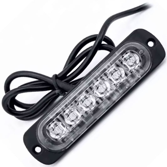 4 1/2" 6 LED White Synchronous Flashing/Strobe Light
