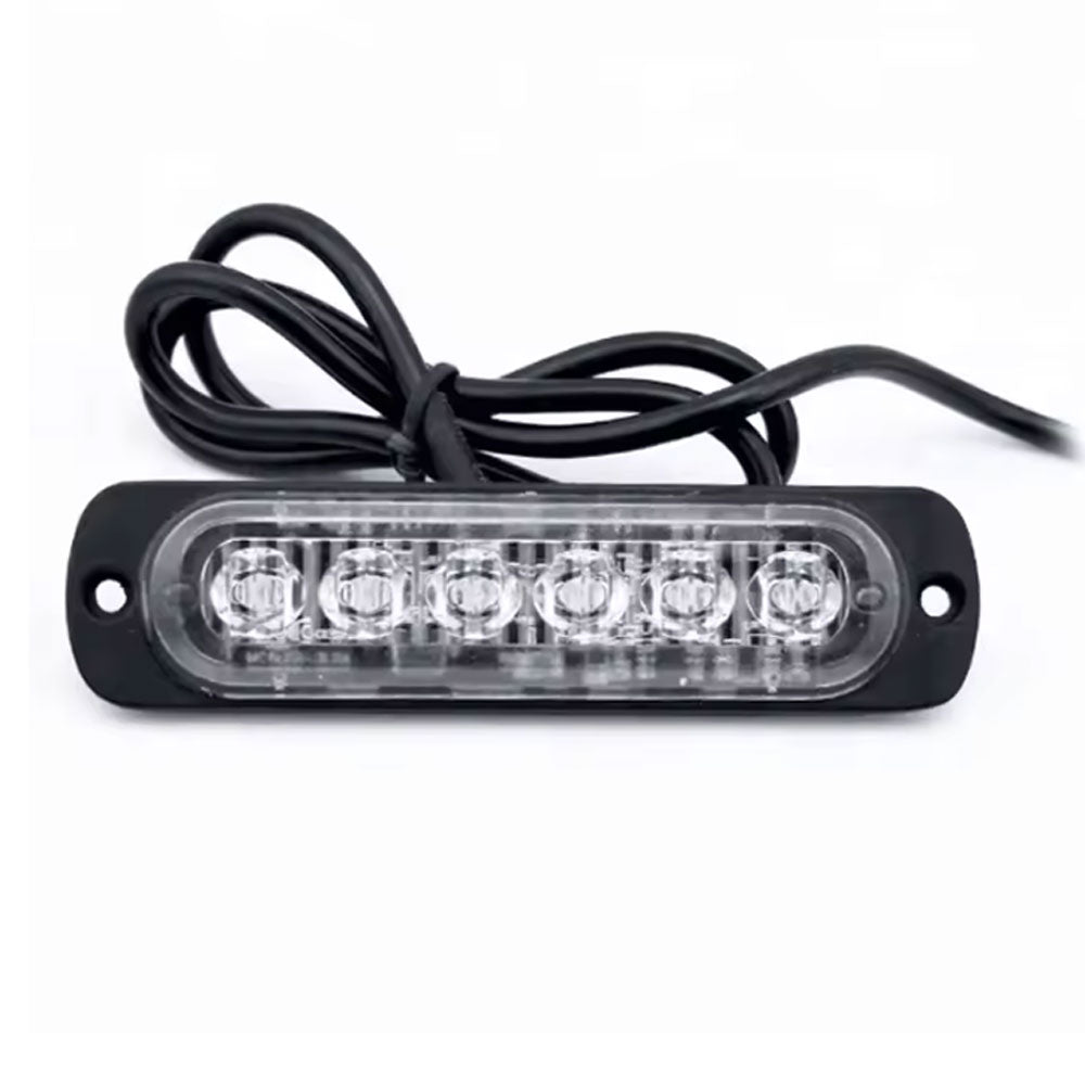 WHITE LED Strobe Warning Light, Flat Mount