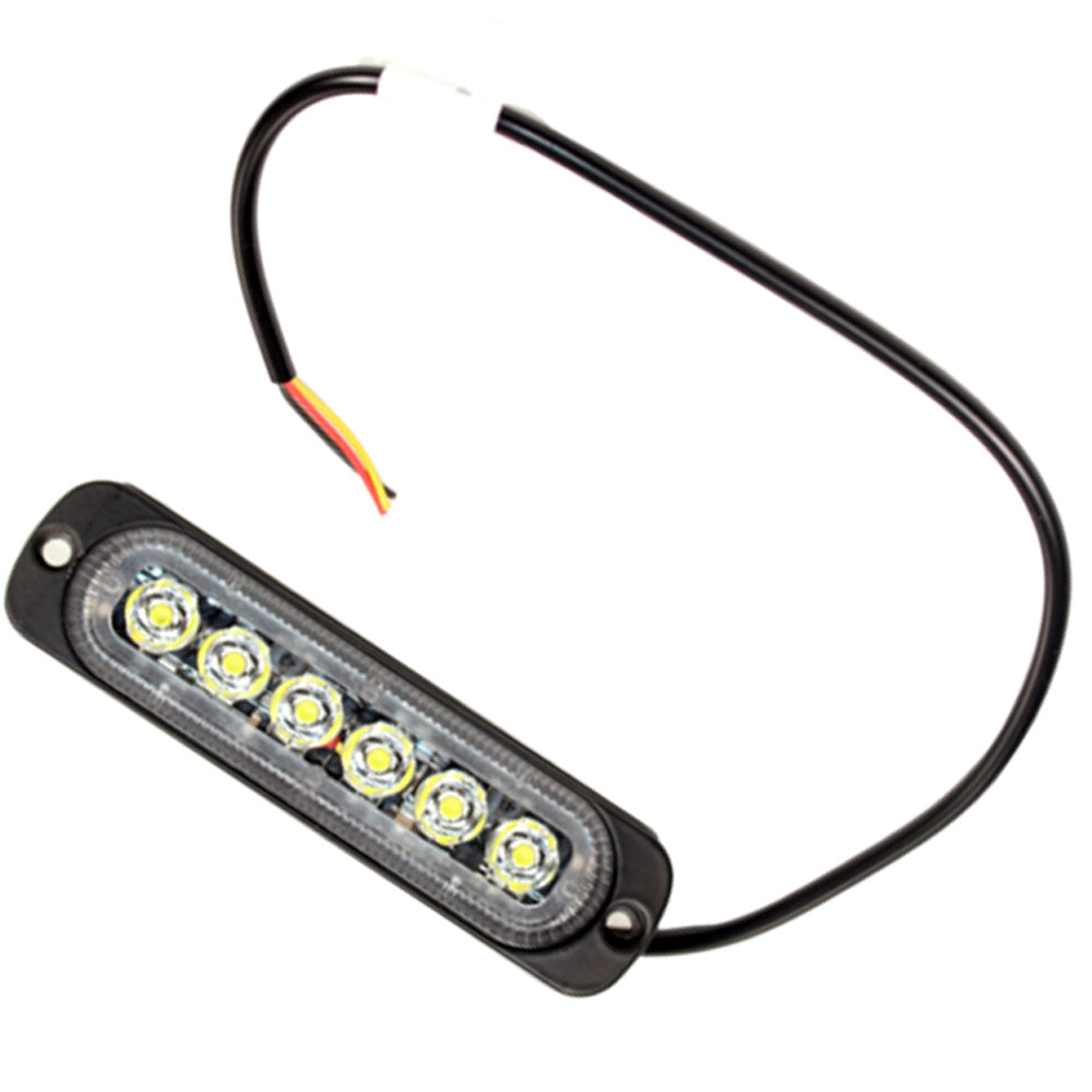 AMBER LED Strobe Warning Light, Flat Mount