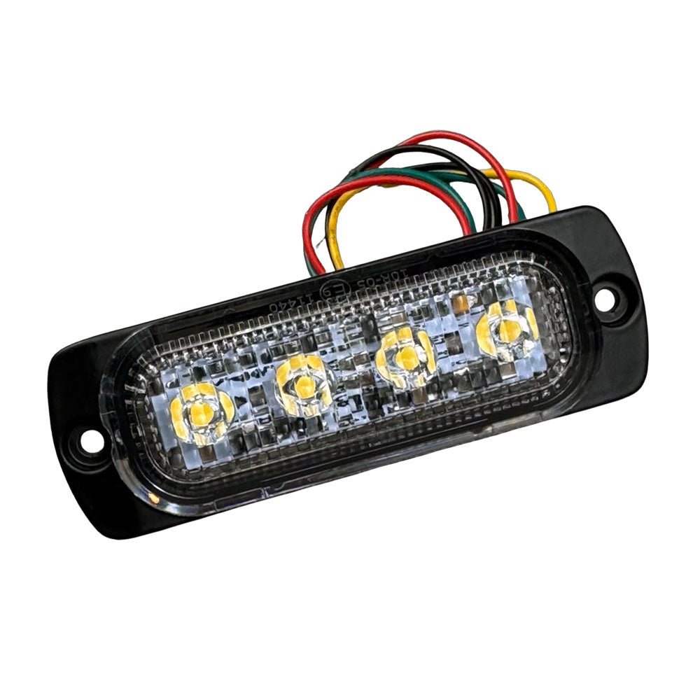 Mini-Bar Flat Strobe Light, White-Amber Combo 18W
