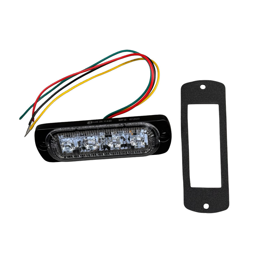 Mini-Bar Flat Strobe Light, White-Amber Combo 18W