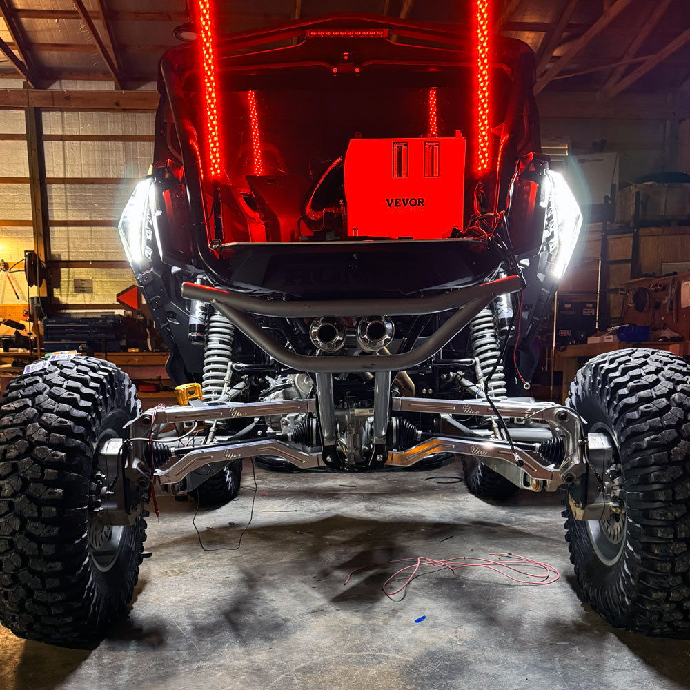 4' White LED Portal Light Strip Kit, Double Row