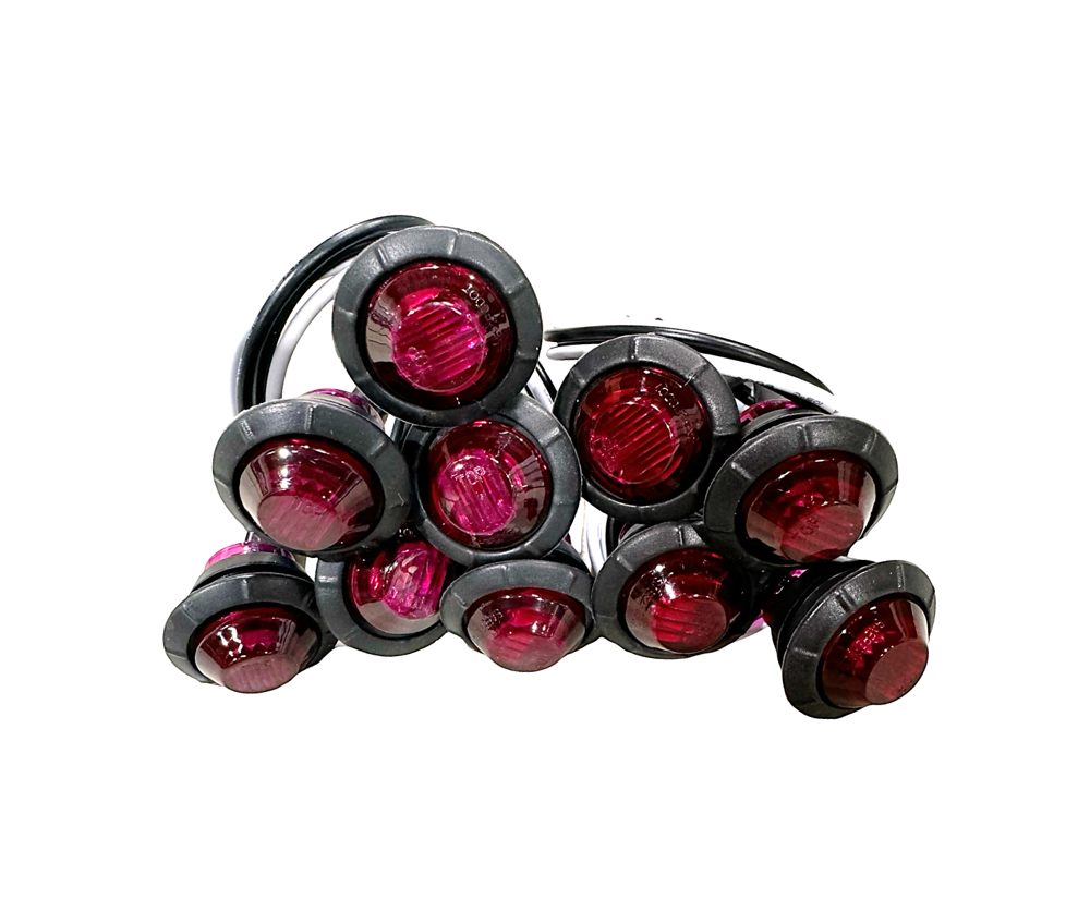 LED Round Marker Lights, 3/4