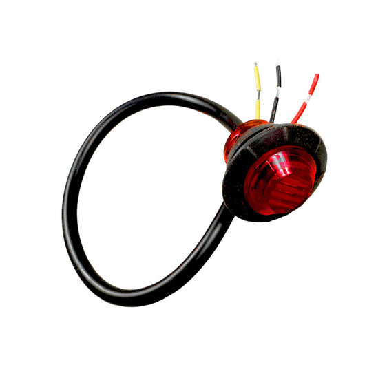Red 3/4" Single Color LED Ultra-Bright Marker Lights, High-Low Function