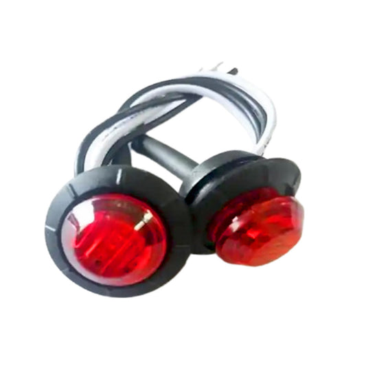 Red LED Round Marker Lights, 3/4" Diameter, Valance Light