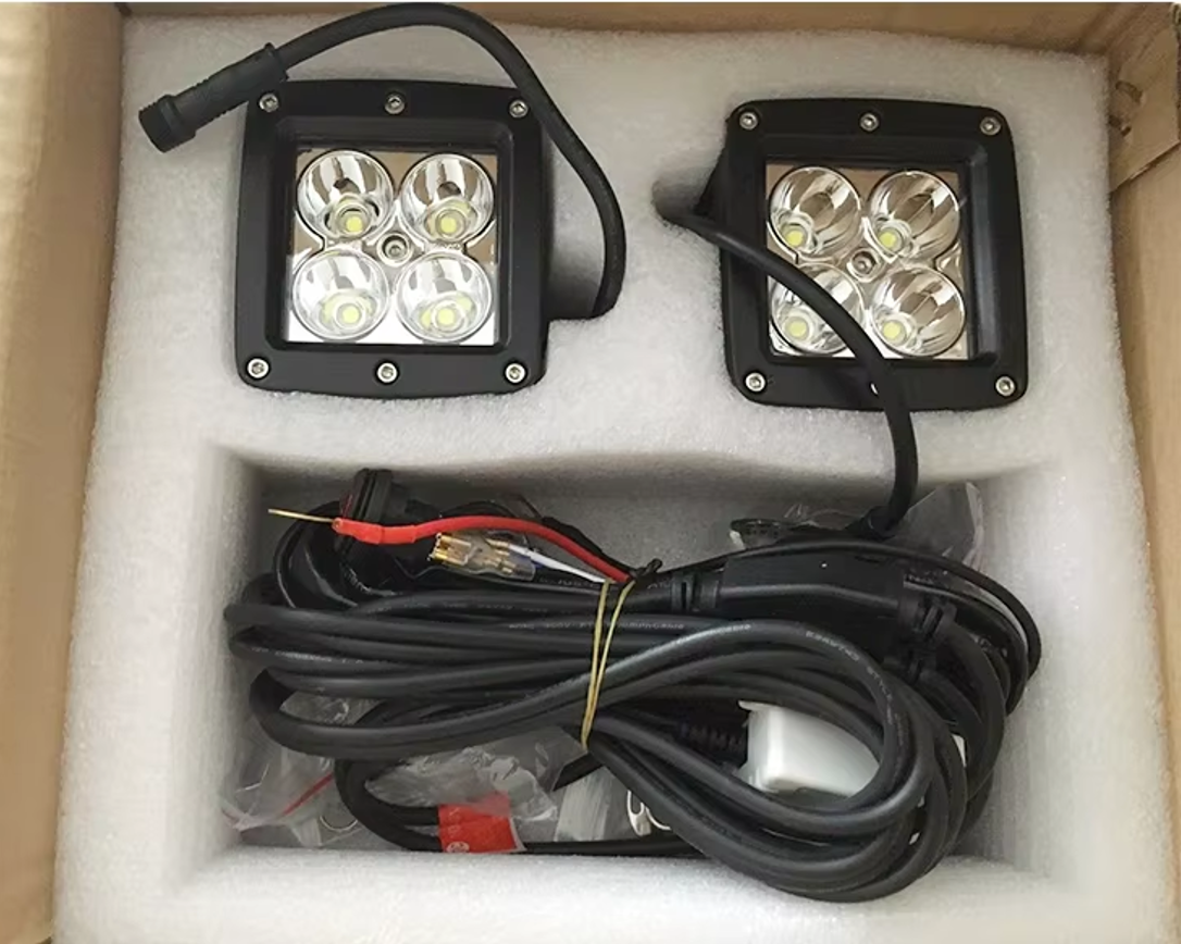 3" RGB+W Strobing/Spot Pod LIght Kit W/ Power Harness