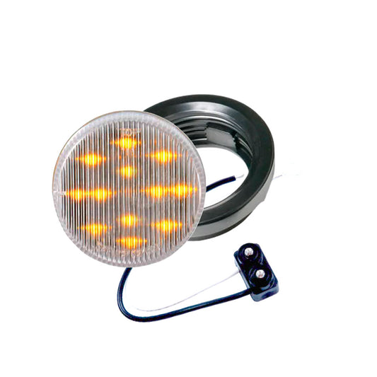 2.5" Clear Lens, Amber, 13 Diode Trailer Marker LED Kit