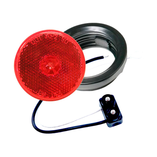 2-1/2" Red Round Trailer Marker LED &nbsp;Kit, with Reflex