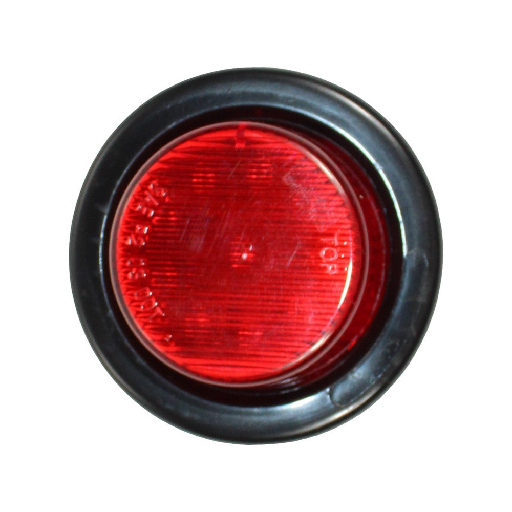 2″ Red Round LED Trailer Marker Light Kit, Grommet, Plug