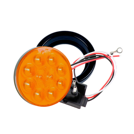 4″ Amber 10 Diode LED Round, Stop-Turn-Tail Light Kit
