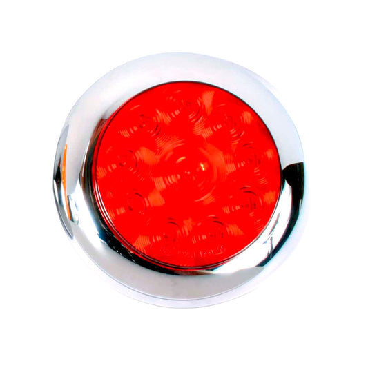 4" 10 Diode Pre-Wired Red Surface Mounted LED Light with Bezel