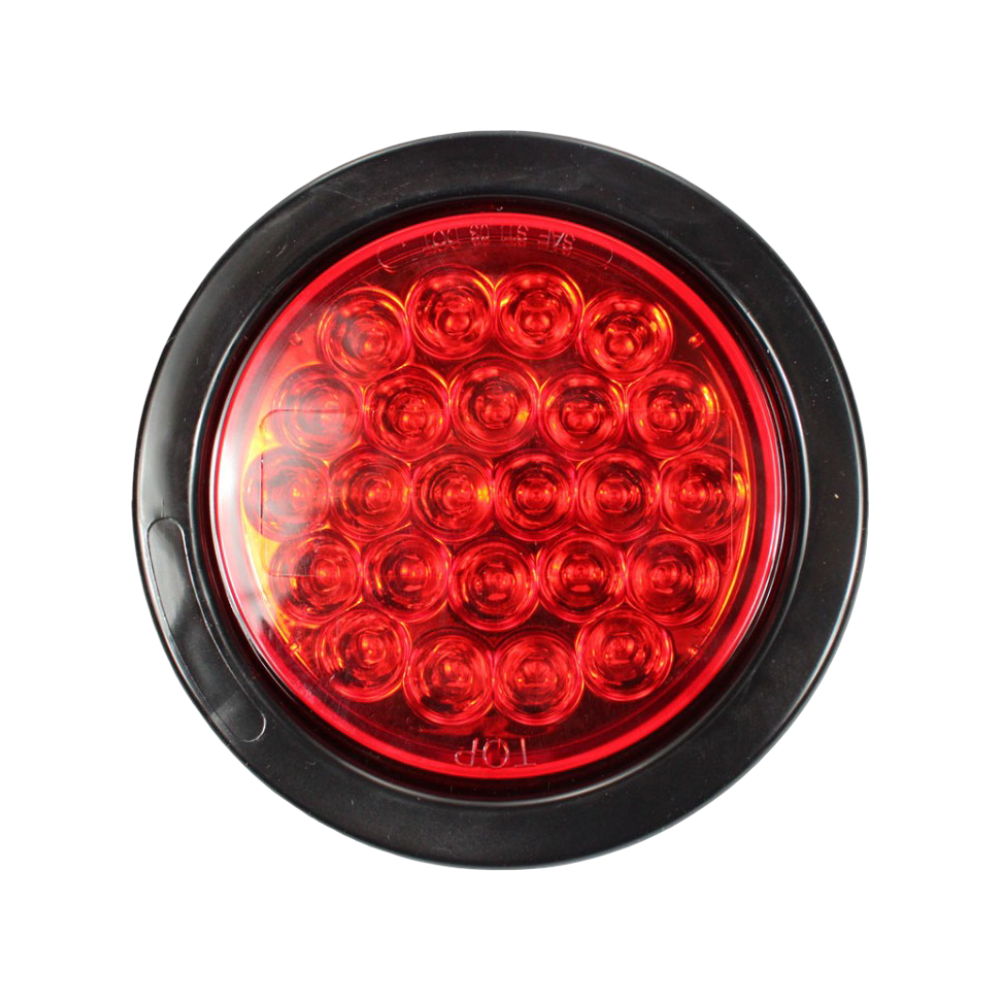 4″ Round 23 Diode Red LED Mirror Finished LED Kit