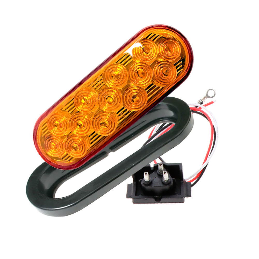 6.5″ Amber Oval 20 Diode LED Stop/Tail/Turn Lights