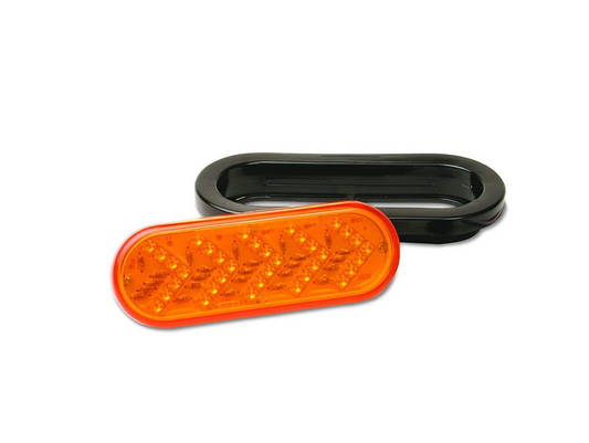 Oval LED Amber Light with Sequencing Turn Signal