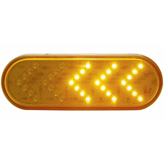 Oval LED Amber Light with Sequencing Turn Signal