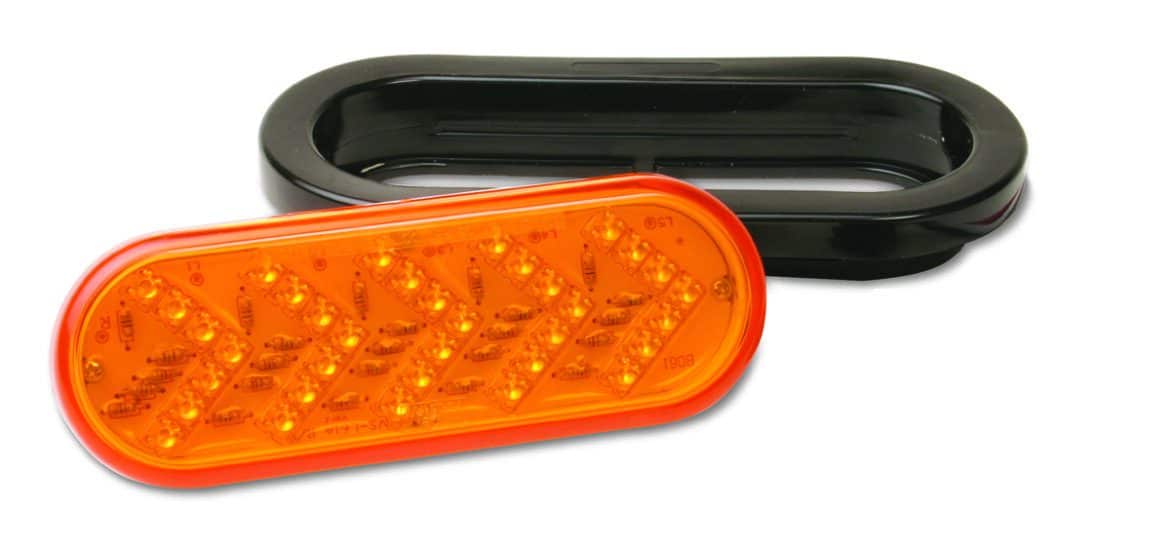 Oval LED Amber Light with Sequencing Turn Signal