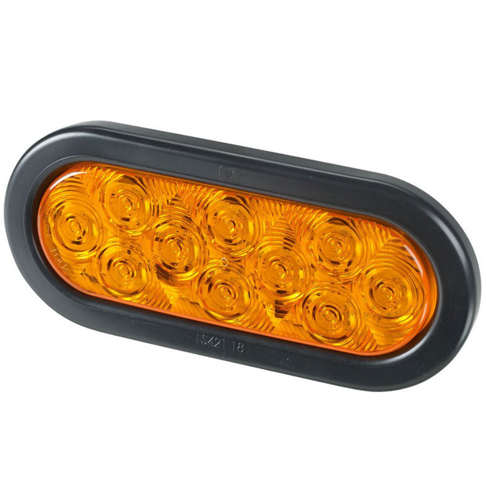 6.5″ Oval Amber LED Strobe-Flasher Kit