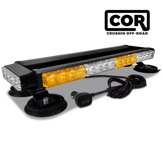 Magnet Mount Amber-White LED Strobe-Warning Mini-Bar