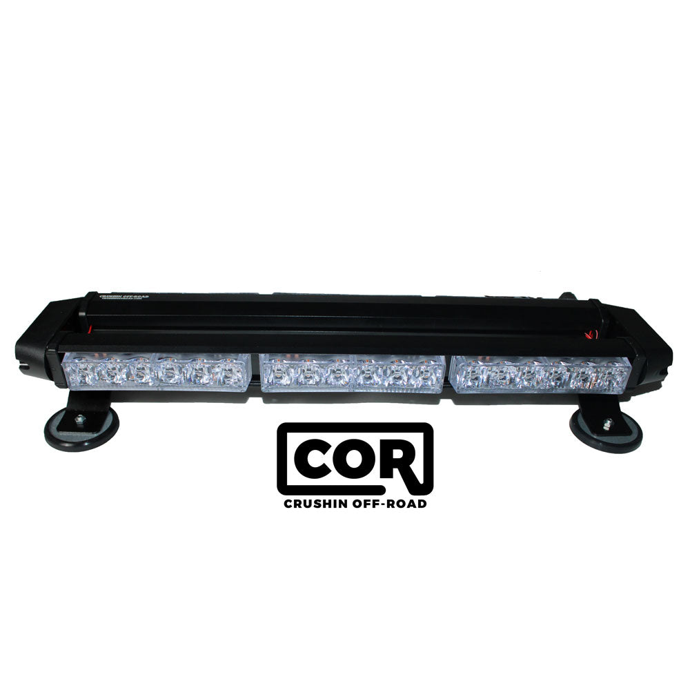Magnet Mount Amber-White LED Strobe-Warning Mini-Bar